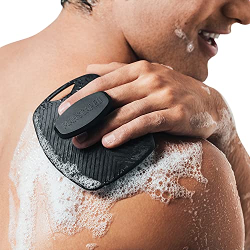 MANSCAPED™ The Body Buffer Premium Silicone Scrubber for Nourishing, Cleaning & Exfoliating Your Skin - Lather Boosting Bristles with Ergonomic No-Slip Handle, Long-Lasting & Easy to Clean (1-Pack)