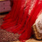 Zhiyuan Lace Embroidery Dome Red Bed Netting Canopy Curtain Mosquito Net for All Sizes Bed