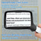 Large Hand Magnifying Glass Handheld Folding Reading Magnifier 3X Magnification with 5 Dimmable LEDs Ideal for Reading Small Prints, Book
