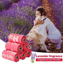 LastingLife Dog Poop Bags Biodegradable EPI Technology Pet Waste Bags 100% Leak Proof Strong Thick Poop Bags Included poop bag dispenser and Hands-Free Holder 270 Counts 18 Rolls Red(Lavender Scented)