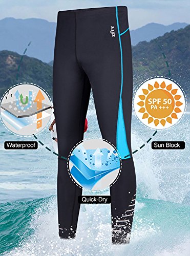 ZITY Mens Surfing Tights Wetsuit Pants Diving Swimming Stretch Jammer Leggings Blue M