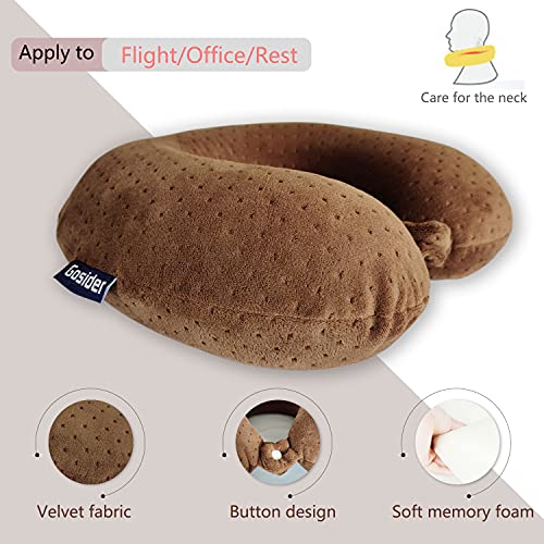 Memory Foam Travel Pillow, Comfortable Travel Neck Pillow U Shape, Support Neck and Head to Relieve Fatigue, Portable Neck Pillow Suitable for Planes, Trains, Self-Driving Cars