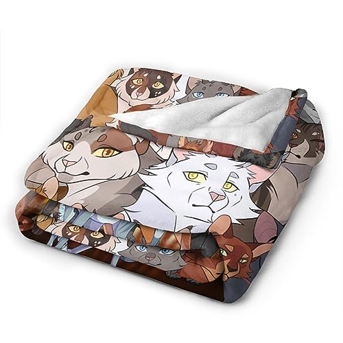 Warriors-Cats Blanket for Women Girls Goys Pet Kids Soft Warm Cozy Throw Blanket Sofa Bed Fleece Travel Blanket Gifts 50"x40"