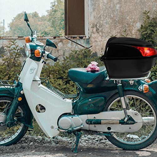 BESPORTBLE Moped Accessories Motorcycle Tail Bag Electric Vehicle Trunk Motorcycle Trunk Large Capacity Replacement Motorcycle Case with Lock Storage Box 1Pc (Black) Storage Case Motorcycle Luggage Box