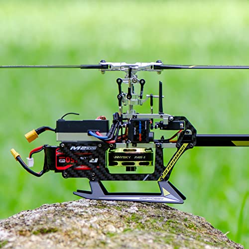 OMPHOBBY M2 EVO RC Helicopter for Adults Dual Brushless Motors Direct Drive 6CH RC Helicopter Remote Controlled Outdoor 3D Remote Control Aeroplane Upgraded Mini Drone BNF (Orange)