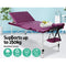 Zenses Massage Table 75cm Portable 3 Fold Aluminium Beauty Bed Violet