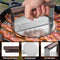 HULISEN Stainless Steel Burger Press, Heavy Weight Smashed Burger Press, Grill Press with Heat Resistant Wood Handle, 6 Inch Burger Smasher, BBQ Griddle Accessories for Bacon Hamburger Steak Meat