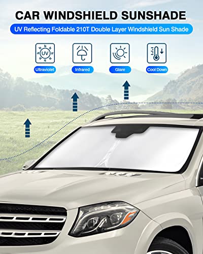 KUST Windshield Sun Shade for Mercedes-Benz GL-Class 2013-2019 Window Shade Sun Visor Cover Foldable Blocks UV Rays Keep Your Car Cooler