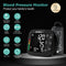 Blood Pressure Monitor Upper Arm Bp Cuff Automatic Machine Digital Accurate Blood Pressure Cuffs for Home Use Large Backlit Display, Includes Batteries and Charging Cord (Black)
