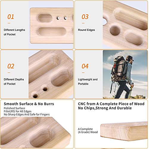 TWO STONES Portable Hangboard Rock Climbing | Climbing Hangboard as Hang Boards for Climbing Training Indoor and Outdoor