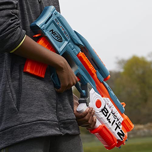 NERF Elite 2.0 Motoblitz Blaster with Scope, Motorized 10-Dart Blasting, Airblitz 6 Darts, 22 Darts, Outdoor Toys for 8 Year Old Boys & Girls, Multicolor (F5872)