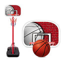 Kids Portable Basketball Hoop Stand System Indoor Outdoor Basketball Training Adjustable Height 1.1m-1.6m