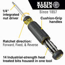 Klein Tools 32305 Multi-bit Ratcheting Screwdriver, 15-in-1 Tool with Phillips, Slotted, Square, Torx and Combo Bits and 1/4-Inch Nut Driver