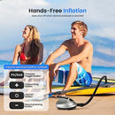 SereneLife Premium Compact Digital Air Pump Compressor with Preset PSI Auto Shut Off for Inflating SUP Paddle Boards, Boats, Rafts, Pool Toys, Water Sports 12V DC Car Connection (SLPUMP10)