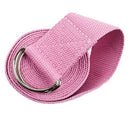 10-Foot Extra-Long Cotton Yoga Strap with Metal D-Ring by Crown Sporting Goods (Pink)