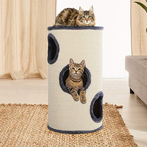 i.Pet Cat Tree Cats Tower Ultimate Scratching Post, 70cm Height Pet Toy Scratcher Cardboard Posts Indoor Kittens Play Towers and Trees Corner Toys, No Assembly Required