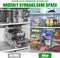 Feshory 2-Tier Can Dispenser for Refrigerator - Clear Foldable Soda Beverage Drink Can Organiser for Pantry, Fridge Storage Organiser Kitchen Storage & Organisation