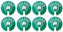 Acclaim Jumbo 6 cm Ireland Green White Lawn Bowls Identification Stickers Markers 2 Full Sets Of 4 Self Adhesive