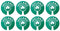 Acclaim Jumbo 6 cm Ireland Green White Lawn Bowls Identification Stickers Markers 2 Full Sets Of 4 Self Adhesive