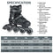 ITurnGlow Adjustable Inline Skates for Kids and Adults, Roller Skates with Featuring All Illuminating Wheels, for Girls and Boys, Men and Ladies