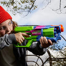 Nerf Mega CycloneShock Toy Blaster, Cybershock Color Style, 6-Dart Drum, 6 Nerf AccuStrike Mega Darts, Easy Priming (Amazon Exclusive)