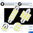 24 Pieces Dome Light LED Car Bulb Kit Set T10 31 mm 42 mm Festoon Bulbs Interior Replacement Bulbs for Car Map Door Courtesy(White)