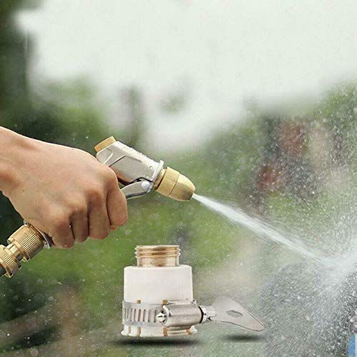 DERASL Garden Hose Gun,Spray Gun Garden Hose Nozzle 100% Metal with Adjustable Water Flow for Car Wash,Showering Pets and Watering Plant Pressure Washer Accessories