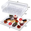 Ice Chilled Party Platter - Large Removable Serving Tray and Hinged Lid | Ideal for Appetizers, Seafood, Cheeses, Meats, Desserts and More | 3 Tongs Included | Charcuterie Board