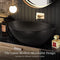 Luxsuite Bathroom Basin Bathroom Sink Vessel Wash Basin Washing Vanity Bowl Above Counter Hand Toilet Bath Countertop Oval Ceramic Basin Black