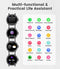 Smart Watch for Women with Make/Answer Call IP67 Waterproof Fitness Activity Tracker 1.32" HD Touchscreen Compatible iOS Android Fashion Smartwatches Black Diamond Stainless Steel Watch