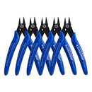 KAIHAOWIN Micro Wire Cutters with Spring, 5 Pack, 5 inch 170 Bulk Pack Precision Mini Flush Cutters, Nippers, Shear Cutters,Wire Snips, Small Side Cutters for Electronics Crafts Jewelry,Blue