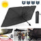 Car Windshield Sun Shade Umbrella, Foldable Car Sun Umbrella for Windshield Sun Protection Umbrella Front Sunscreen Visor Block UV Fits Most Vehicle Models (135x80cm)