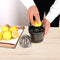 Citrus Juicer, Sunhanny Orange Lemon Manual Hand Squeezer, Anti-Slip Lid Rotation Reamer Lime Press, 17-Ounce Capacity, Transparent Black