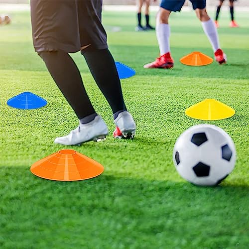 60 Pack Agility Soccer Cones with Carry Bag and Holder for Training,Sports Cones,Disc Sports Cones,Football Cones for Drills Distraining Cones for Basketballs,Agility Football Cones Set
