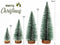 Bottle Brush Trees, Christmas Decor, Small Christmas Trees for Tabletop, Christmas Decorations Indoor Mini Green Xmas Frosted Sisal Trees