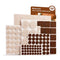 Baytion Felt Furniture Pads, 145 Pcs Furniture Pads Self Adhesive,Cutable Felt Pads Scratch Resistant Hardwood Floor Protectors for Furniture Feet and Chair Legs,Furniture Felt Pads Brown and Beige
