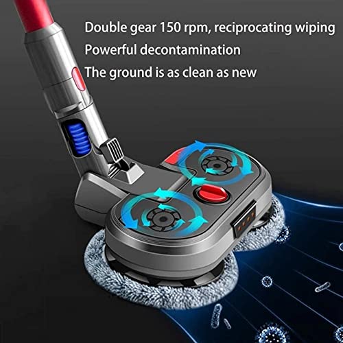 Hygieia Electric Mop Head Attachment for Dyson V7 V8 V10 V11 V15 Cordless Vacuum Cleaners, 8X Washable Mop Pads Included, Accessories for Dyson Mop Head