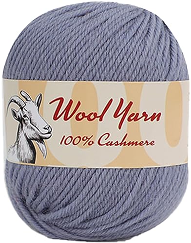 100% Cashmere Wool Yarn (Pack of 10) by Yonkey Monkey (14 Light Gray)