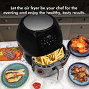 Healthy Choice 8 Litre Digital Air Fryer for Healthy Oil-Free Cooking - Multi-Use 1800W One Touch Digital Oven Cooker for Deep Frying, Roasting, Baking & Grilling - 8 Presets Cooking Programs, Black