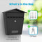 SereneLife Outdoor Wall Mount Lockable Mailbox - Made from Galvanized Metal - Great for Commercial, Rural, Home & Office Use - Easy to Install lockbox with a Slot Secure Lock - Includes 2 keys - Black