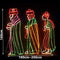 LED Three Wise Men Classic Christmas Motif Light Decoration Nativity