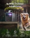 NEBULA by Anker Mars 3 Outdoor Portable Projector, 1000 ANSI Lumens, 1080p, 40W Speaker, Up to 5 Hours, Autofocus, Keystone Correction, 200 Inches Image, Support 4K Projector with WiFi and Bluetooth