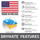 Drymate Premium Luxury Shelf & Drawer Liner, Thick Cushioned Fabric, Non-Adhesive, Absorbent, Waterproof, Slip-Resistant, Liners for Kitchen Cabinets, Cupboards (USA Made)(12”x59”)(2-Pack)(Charcoal)
