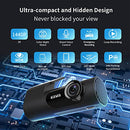 Dash Cam 2K, KAWA 360 Dash Camera for Cars 1440P with Starlight Color Night Vision, Voice Control, Emergency Recording, Built-in 3D Sensor, Hidden Design Dashcam, WDR, Wide Angle, 24H Parking Monitor