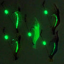 WANBY Fishing Shrimp Lures Artificial Silicone Soft Bait Set Luminous Swimbait Shrimp Fishing Lure with Hooks Fishing Tackle Freshwater/Saltwater (6PCS)