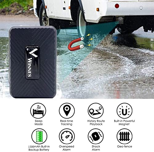 Mini GPS Tracker, Zeerkeer Portable Real-Time GPS Locator for Vehicles, Cars, Kids, Persons, Assets - Hidden Tracking Device with Geo-Fence/Vibration Alarm Personal Tracking TK913