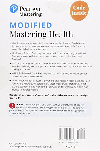 Modified Mastering Health with Pearson Etext -- Standalone Access Card -- For Health: The Basics