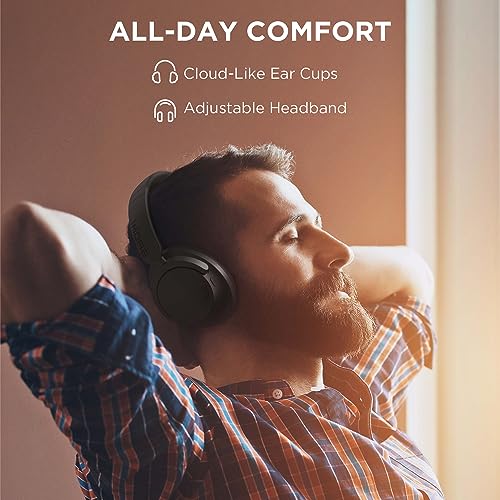 1MORE SonoFlow SE Wireless Headphones, Noise Cancelling Headphones for Adults, 70H Long Playtime, Deep Bass, Custom EQ Via App, Clear Calls, Comfortable Bluetooth Headphones