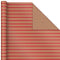 Hallmark Recyclable Christmas Wrapping Paper with Cut Lines on Reverse (3 Rolls: 90 sq. ft. ttl) Kraft Brown with Santas, Green Trees, Red Stripes, 0005JXW1050