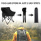 Folding Camping Chairs for Adults Portable, Beach Backrest Moon Chair, Fits The Back of The Body and Has A Strong Load-Bearing Capacity, 16.54’’L X 16.54’’W X 27.6’’H Inch (Black & White) (Black)
